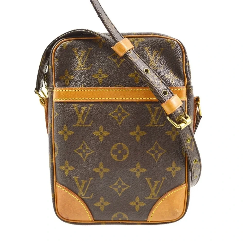 LOUIS VUITTON DANUBE PM Monogram Crossbody Shoulder Bag SL0919 with LV Dust Bag